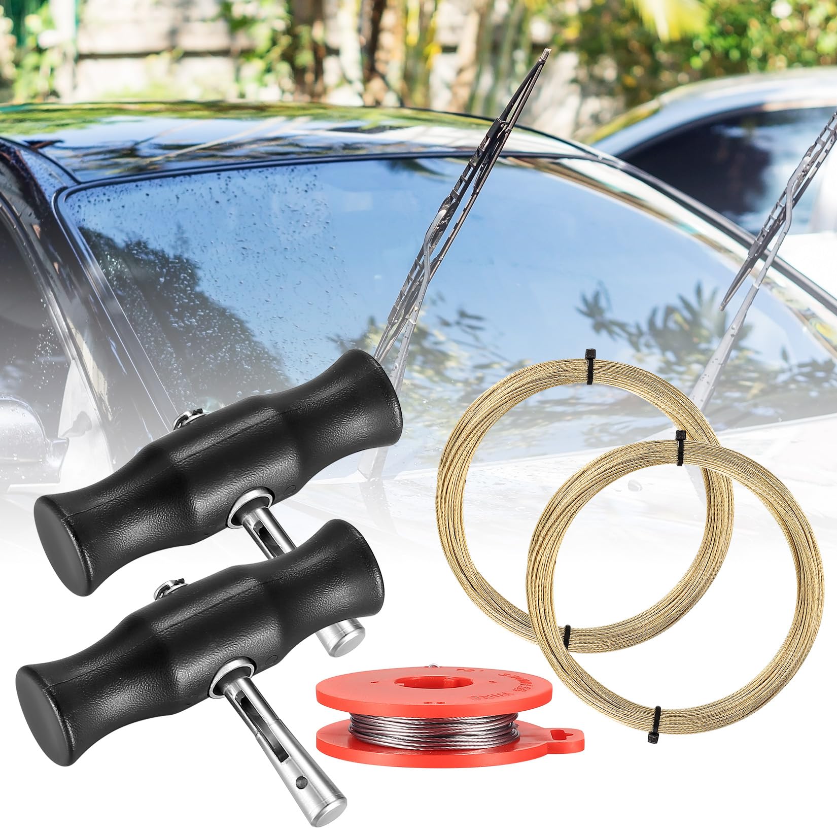 JJYHEHOT Windschutzscheiben Werkzeug - 3-tlg Set Mit Schneidedraht
