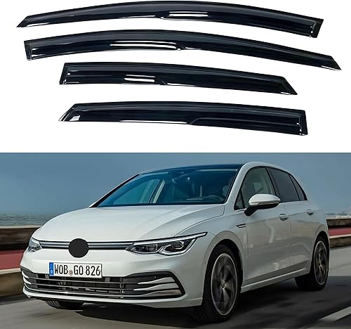 Miniatura 394 de IG - Visera para ventana de automóvil, protector contra la lluvia, el sol y el viento, con cinta adhesiva, deflector extraduradero para ventana