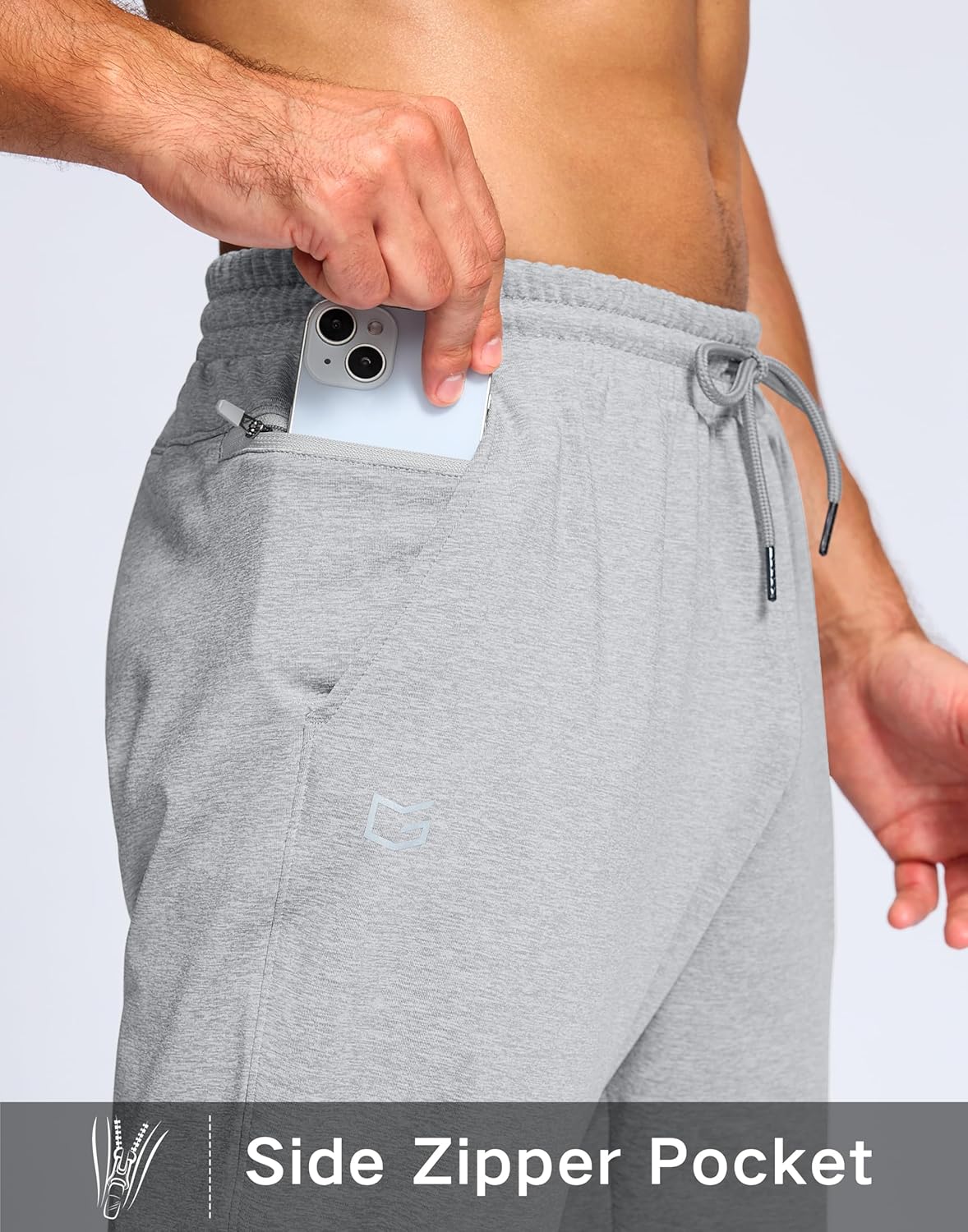 G Gradual Men's Fleece Lined Pants with Zipper Pocket Winter Warm Athletic Joggers Sweatpants for Men Workout Running Gym - Image 4