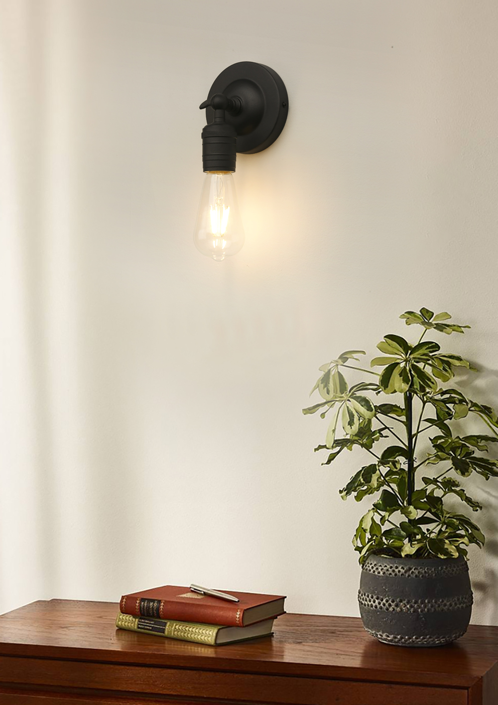 Image of Phansthy Wall Light Fixture Single Swing Arm Wall Lamp Industrial Wall Mounted Sconce Lighting Wall Candle Light Decorative Lighting for Kitchen Living Room Hallway Bathroom (Brushed)