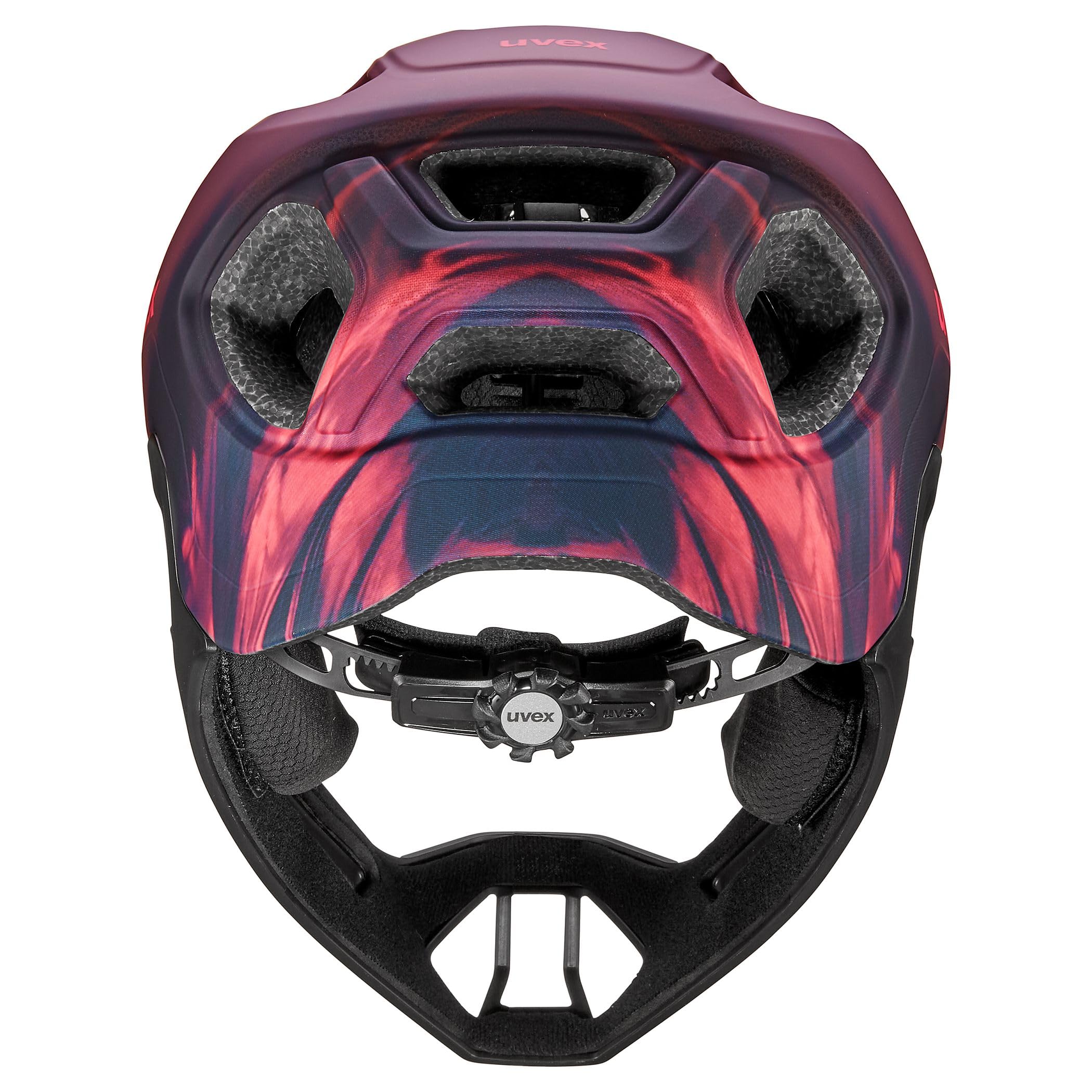 uvex react jr. fullface, kask rowerowy unisex-dzieci, cranberry matt, 52-56 cm