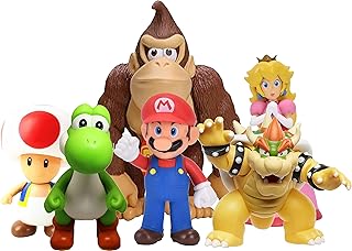 6pcs/Set Extra-Large Mario Figures Children’s Toys 5 inch Mario & Luigi Figurines – Yoshi & Mario Bros Action Figures Mario PVC Toy Figure