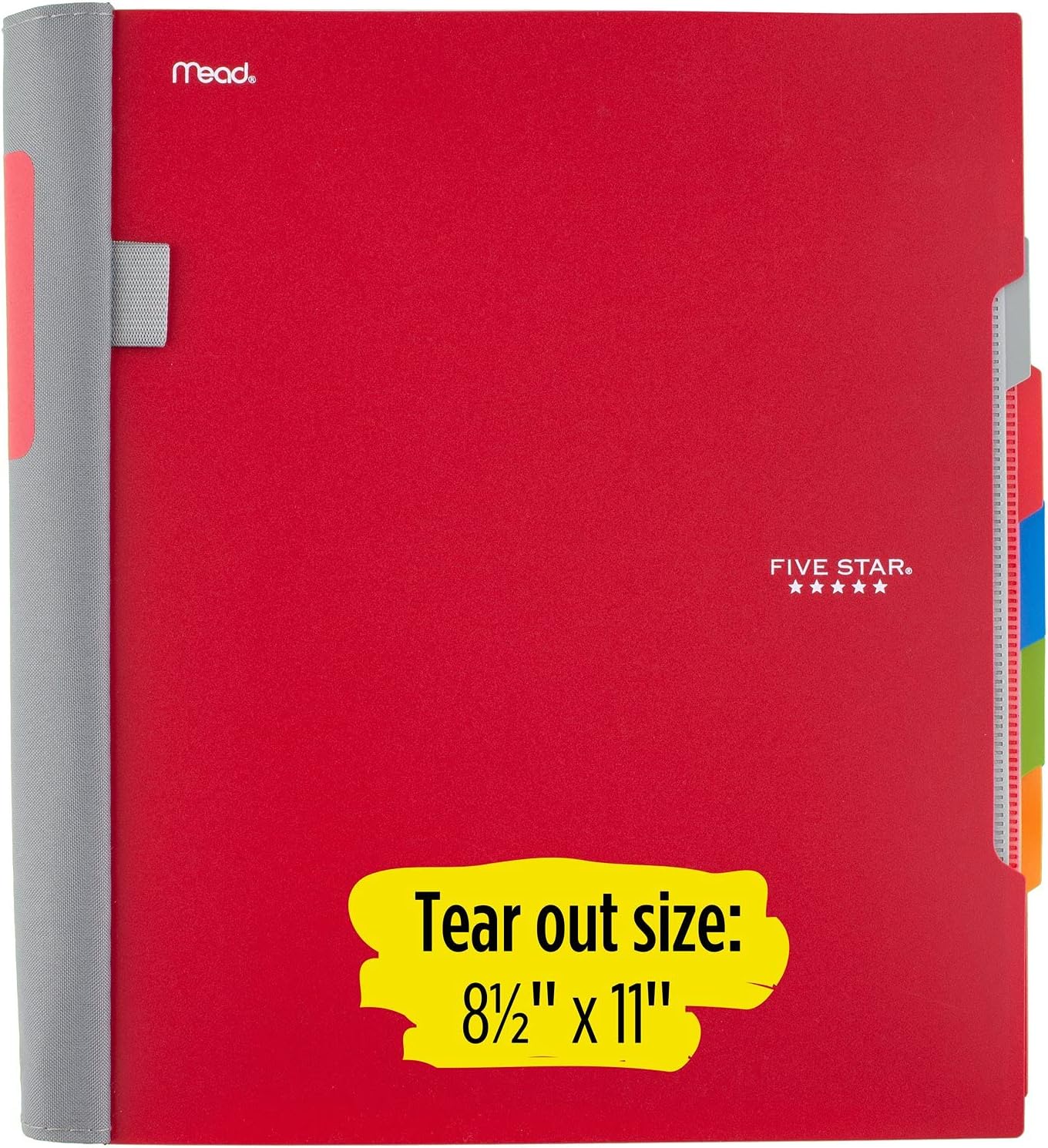 Five Star Advance Spiral Notebook, 5 Subject, College Ruled Paper, 200 Sheets, 11 x 8-1/2 inches, Teal (73152) : Office Products