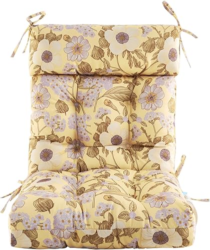 Miniatura 2 de ARTPLAN Cojín para silla de exteriores, cojín de respaldo alto para patio con lazo para silla mecedora Adirondack, 44 x 21 x 4 pulgadas, 1 unidad,