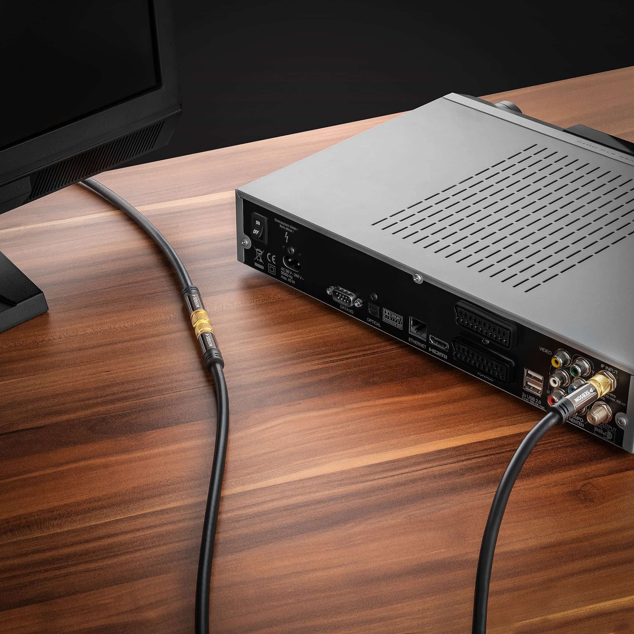 Set 2 Adattatori F Femmina - Prolunga Cavo Satellitare E Coassiale Con Connettore Oro