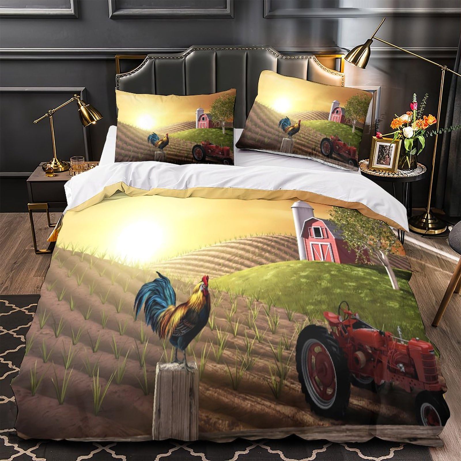 Housse de couette microfibre 3D à effet visuel haut de gamme
