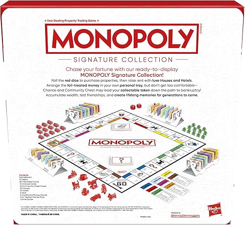 Miniatura 11 de Monopoly Signature Collection - Juego de mesa familiar para 2 a 6 jugadores, embalaje y componentes premium, almacenamiento en caja, juego familiar