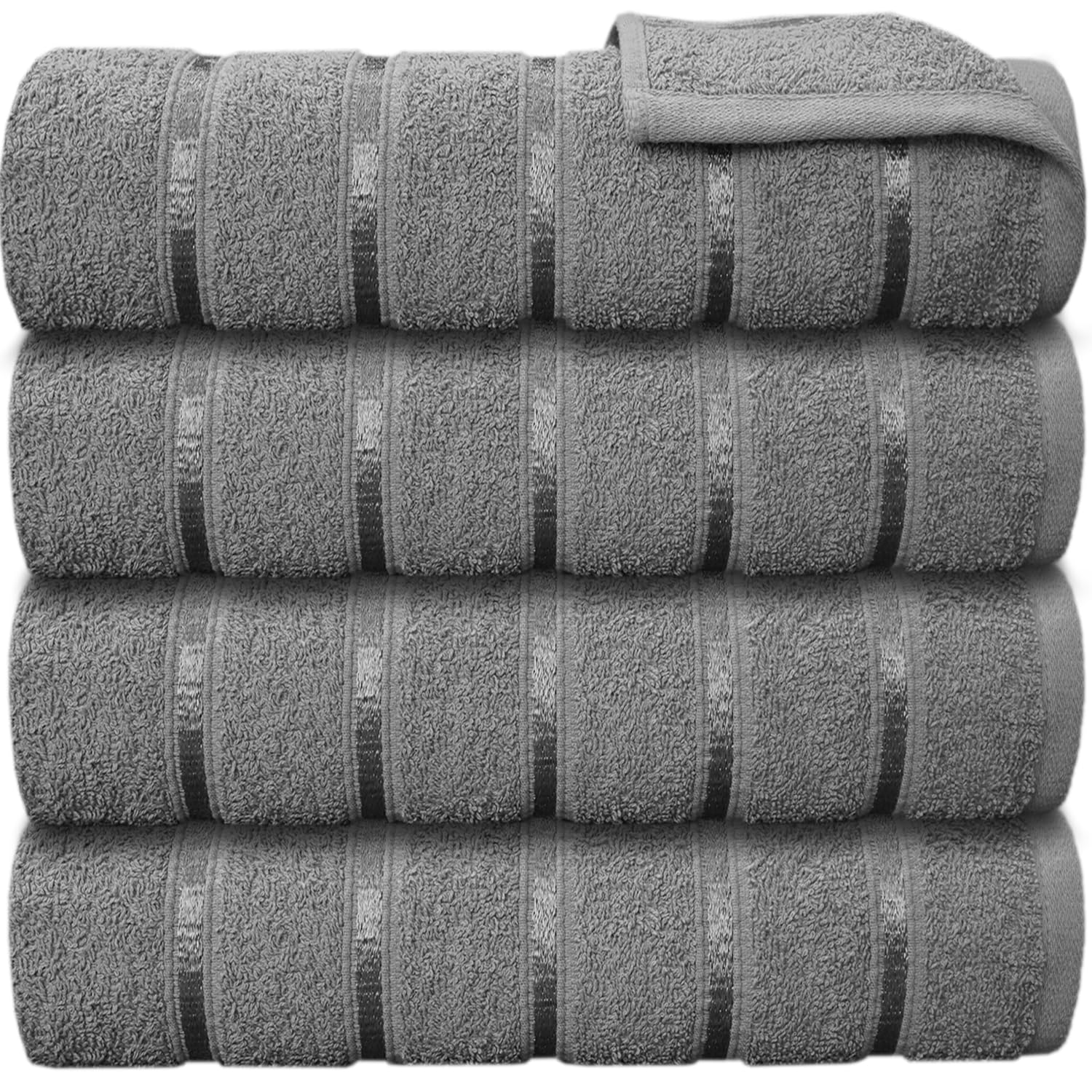 Towels Premium Extra Large Bath Sheets Pack of 4, 100% Egyptian Cotton Bath Towel Set Highly Absorbent – Quick Dry Super Soft Hotel Quality Towels Bath Sheets, Silver