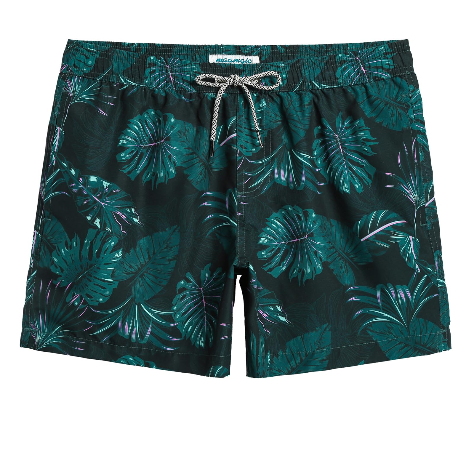 maamgic Mens Swim Trunks 5 Inch with Mesh Liner Breathable for Beach