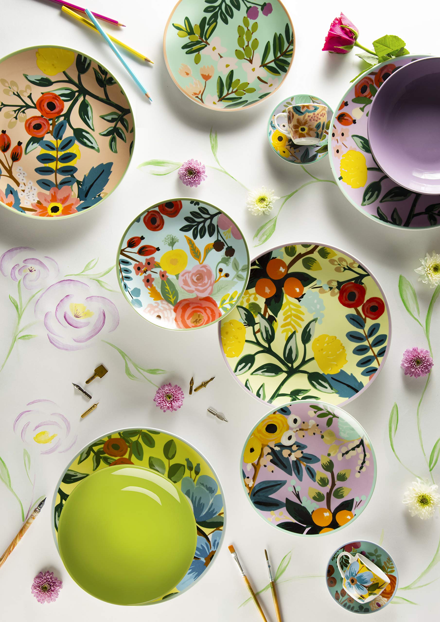 Excelsa Servicio de mesa de 18 piezas Flores Frida