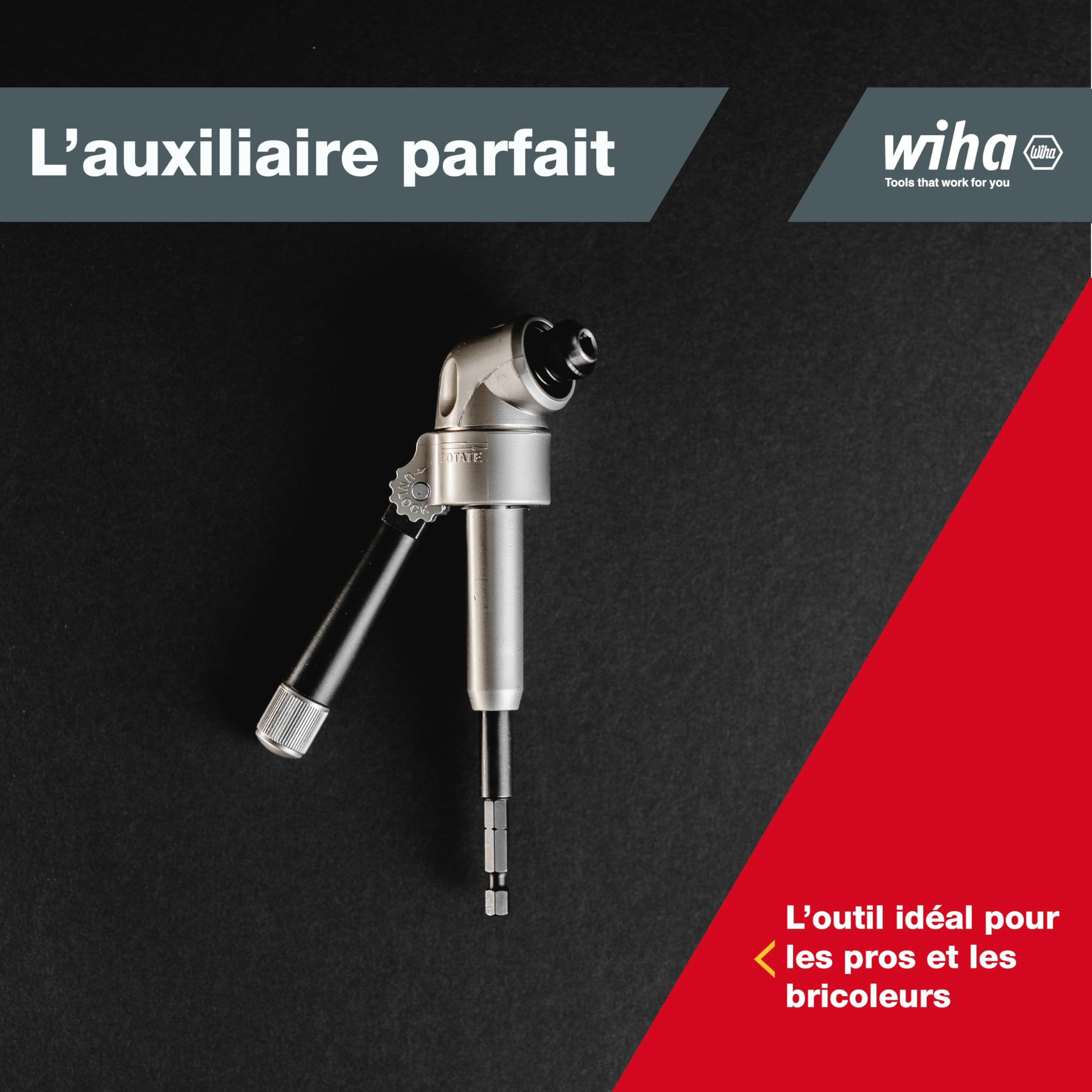 Wiha SB24629 Visseuse coudée Tête à 105° 1/4 x 1/4 (Import Allemagne)