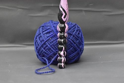 Miniatura 3 de Ganchos de ganchillo de madera para mano artrítica, mango ergonómico, agarre suave, tamaños grabados, juego de ganchos de ganchillo para hilo de