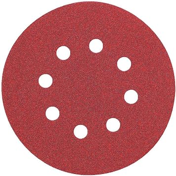 DEWALT DW4314 5-Inch 8 Hole 220 Grit Hook and Loop Random Orbit Sandpaper 25-Pack