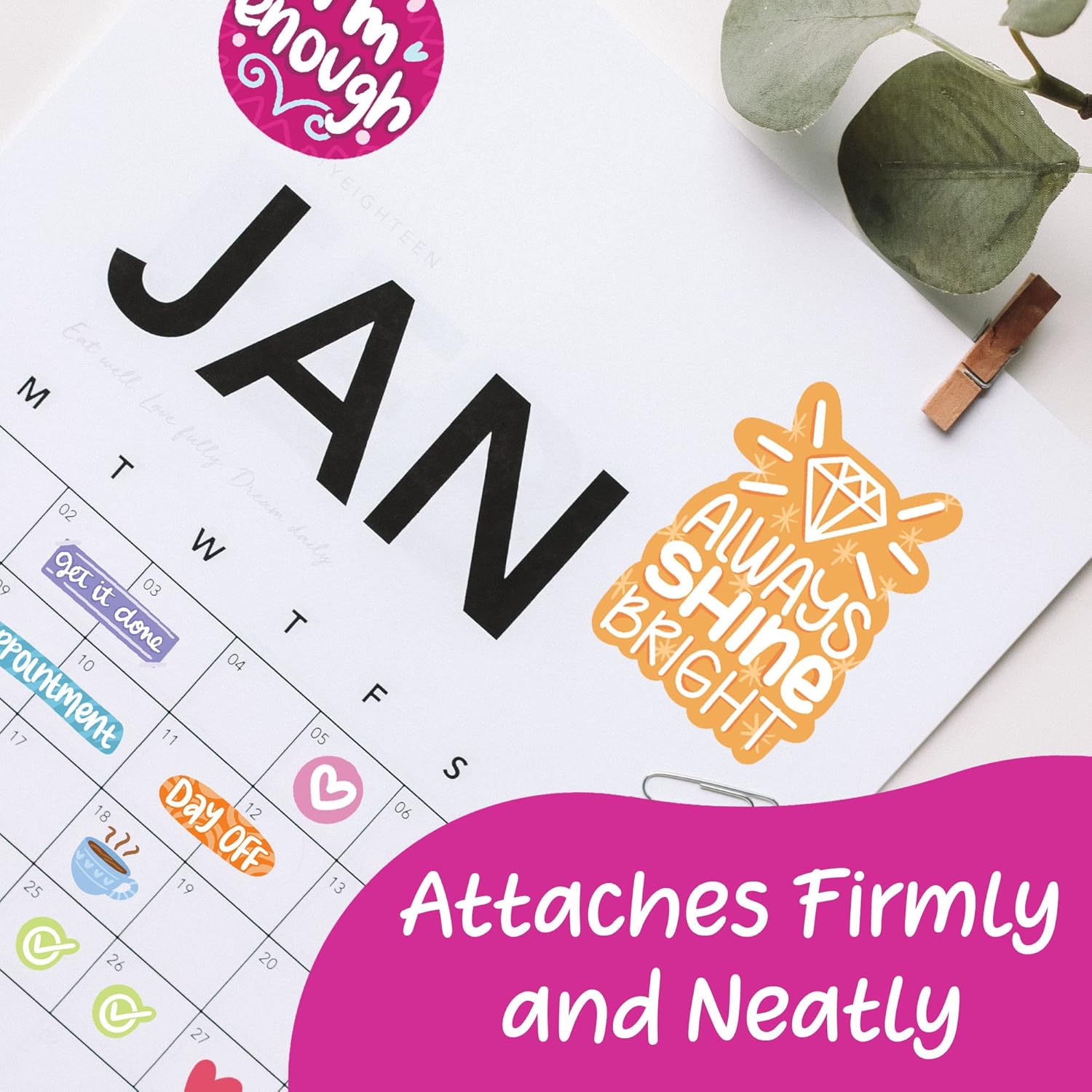 Savvy Bee Glossy Planner Productivity Premium Matte Stickers Accessories for Journals or Calendars 2682 Stickers : Office Products