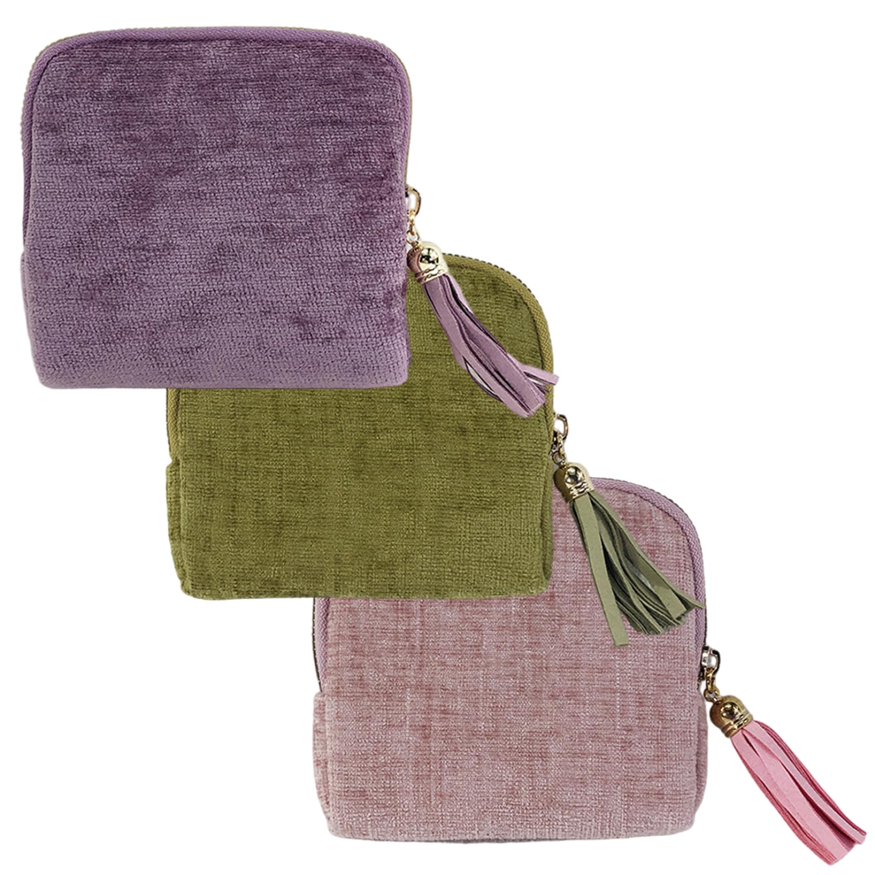 Étui à bijoux de voyage à 3 pochettes zippées souples pour organiser vos compartiments