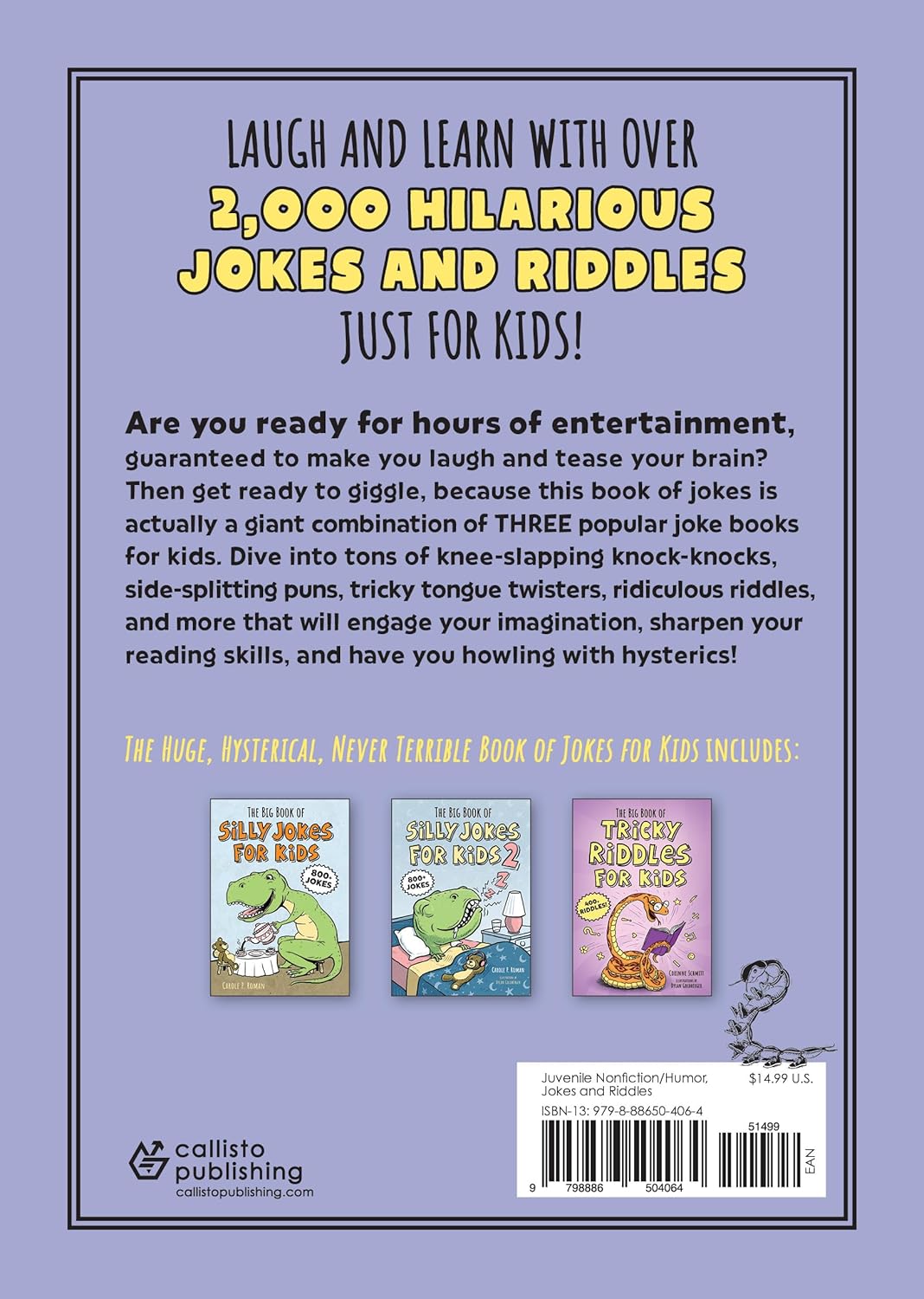 The Huge, Hysterical, Never Terrible Book of Jokes for Kids (Silly Jokes) - Image 2