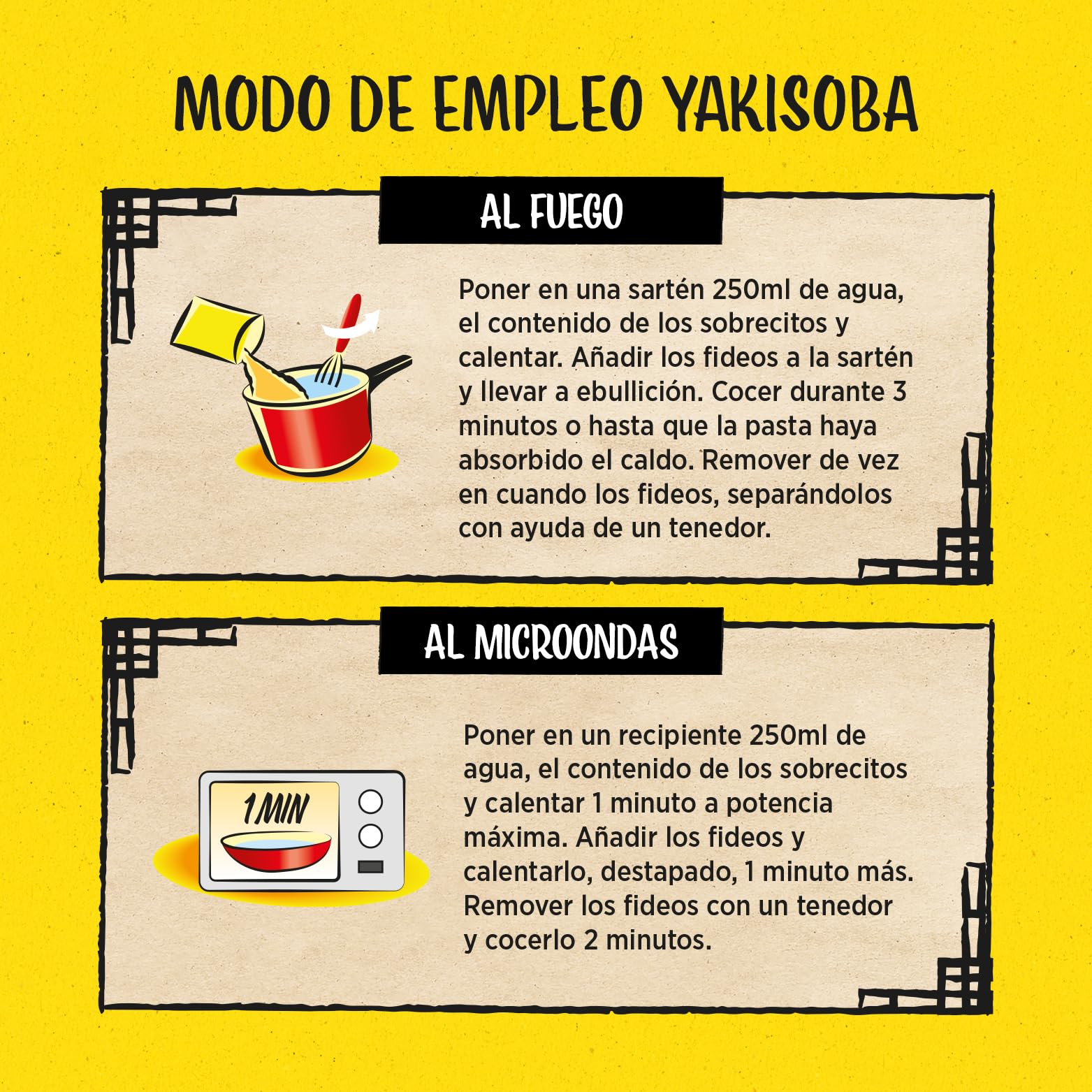 MAGGI Fusian Yakisoba Pollo - Noodles de trigo con salsa, hortalizas deshidratadas y condimiento sabor a pollo - Pack de 8 x 120g