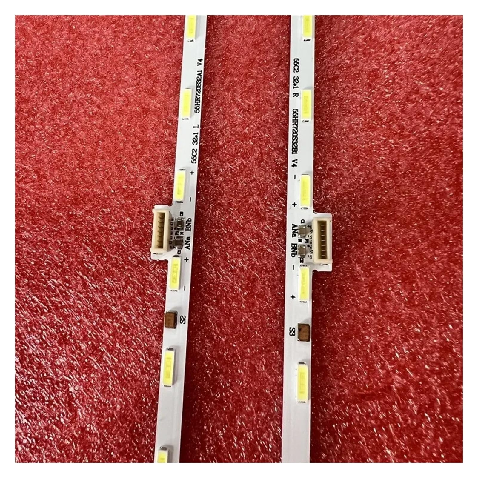 Tira de retroiluminación LED compatible for TCL 55P6US, 55U7700C, 55Q1D, 55A950U, 55U77CMC, 55C2, 68-748270-1BE, 4C-LB5532-HR06, 55HR720S46B0(2pcs set For 1 TV)
