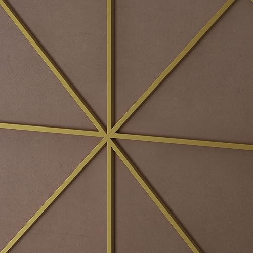 Miniatura 3 de HomSof Espejo de pared de gran tamaño de 48 pulgadas, espejo circular dorado de gran tamaño, espejo con marco de metal, espejo redondo de tocador,