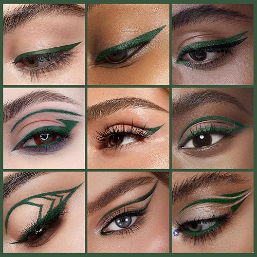 Miniatura 10 de FOCALLURE Delineador de ojos de precisión a prueba de tristeza, lápiz delineador de ojos impermeable, secado rápido, resistente a las manchas, de