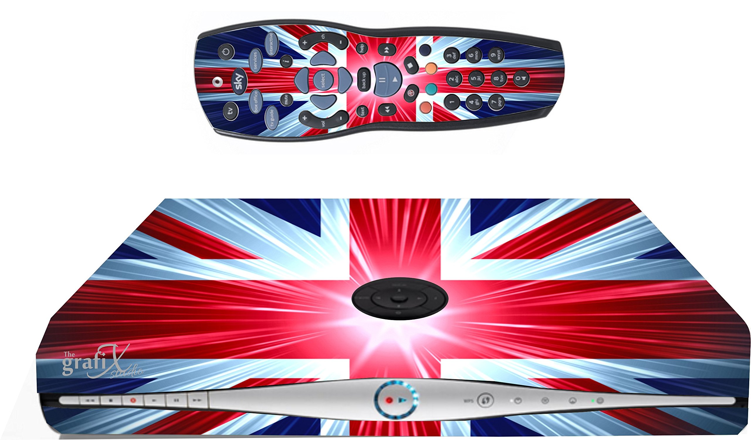 the grafix studio Union Jack Sticker/Skin SKY HD BOX & Remote controller/controll sticker, sk15