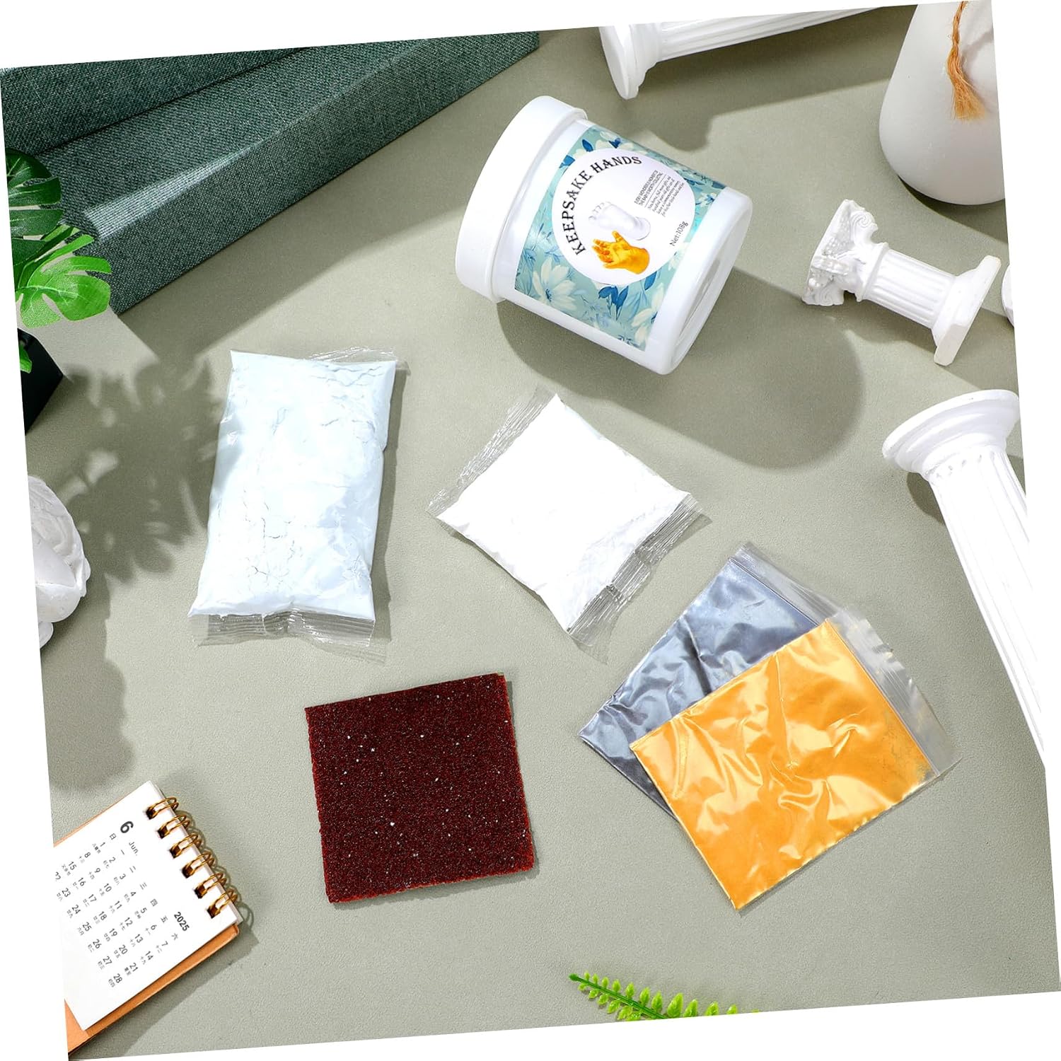 Keepsake Hand Casting Kit for Newborns Safe DIY Handprint and Footprint Molding Non-Toxic Casting Powder for Cherished Memories for Showers and Birthday