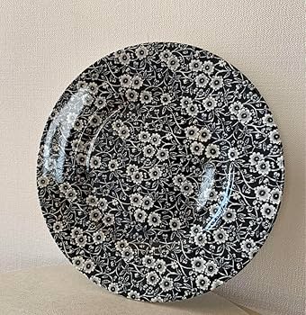 新品⭐︎バーレイburleigh ブラックキャリコ 26.5cmプレート2枚セット 新品⭐︎バーレイburleigh ブラックキャリコ 26.5cmプレート2枚