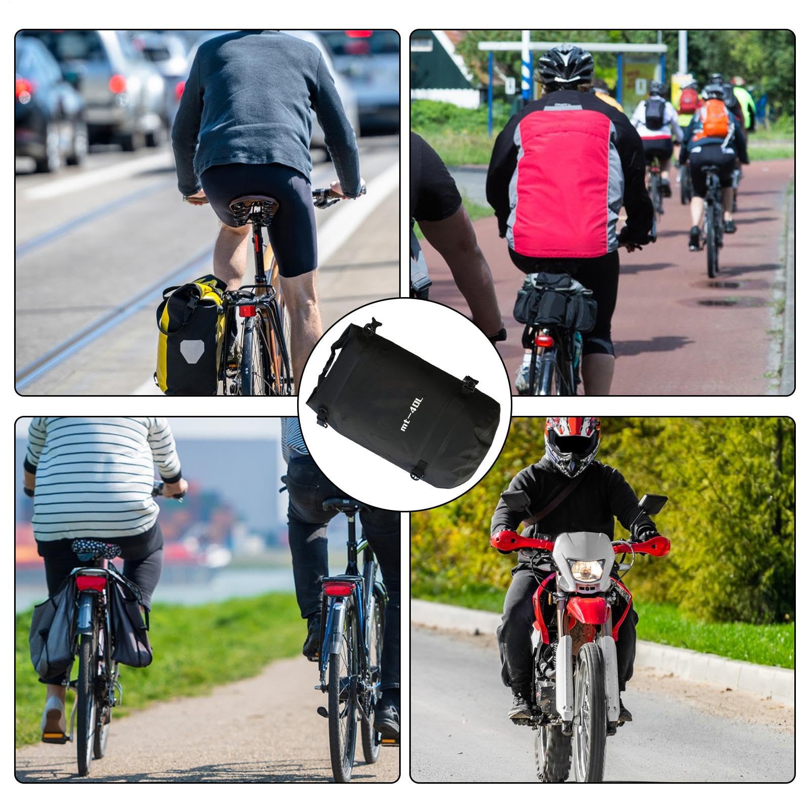 Sakwa Motocyklowa 40 litrów Wodoodporny Organizer Turystyczny do Podróży i
