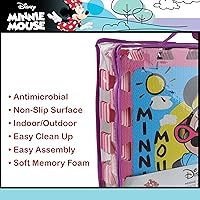 Vista 4 de Disney Minnie Mouse Daisy Duck - Tapete de espuma EVA entrelazado para verano, color rosa, 36 x 36 pulgadas