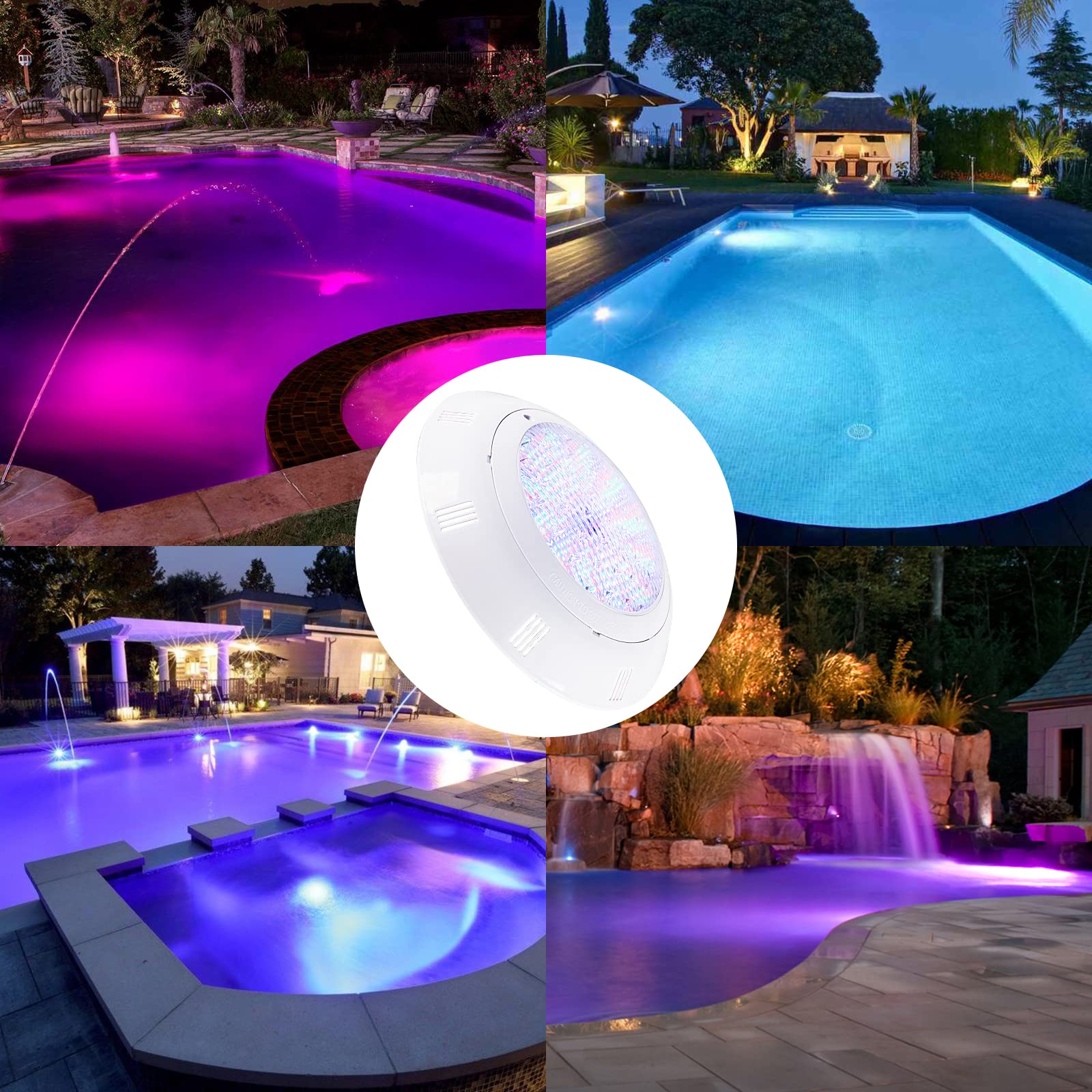Kingwen Foco led piscina PAR56 RGBW Piscinas Lámpara 38W Con Control Remoto 12V AC/DC Universal Luces led Piscina IP68 Impermeable luces piscina