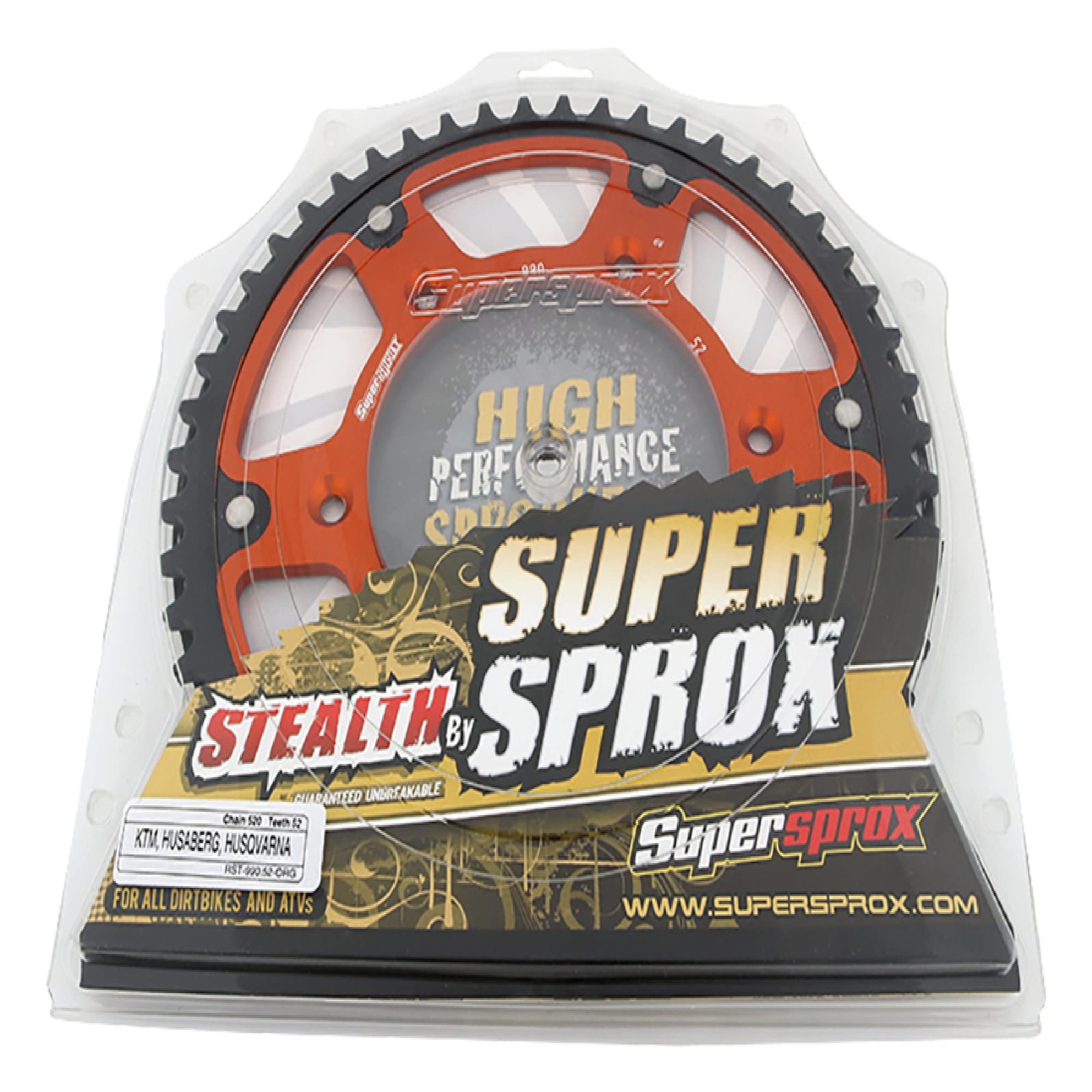 Amazon.com: Supersprox Orange 52 Tooth New RST-990-52-ORG Stealth