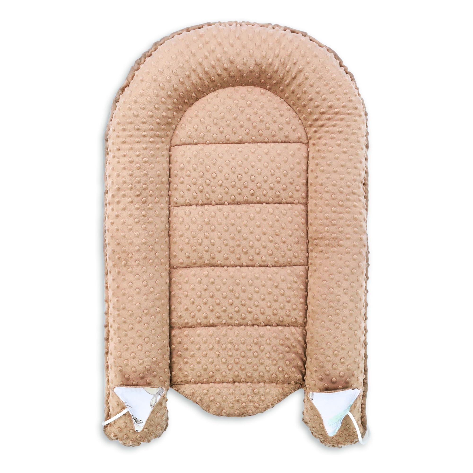 Riduttore lettino neonato - 90x50 cm nido culla pod cocoonababy babynest antisoffoco per bambina e bambino baby nest per neonati Tonalità kaki riccio B