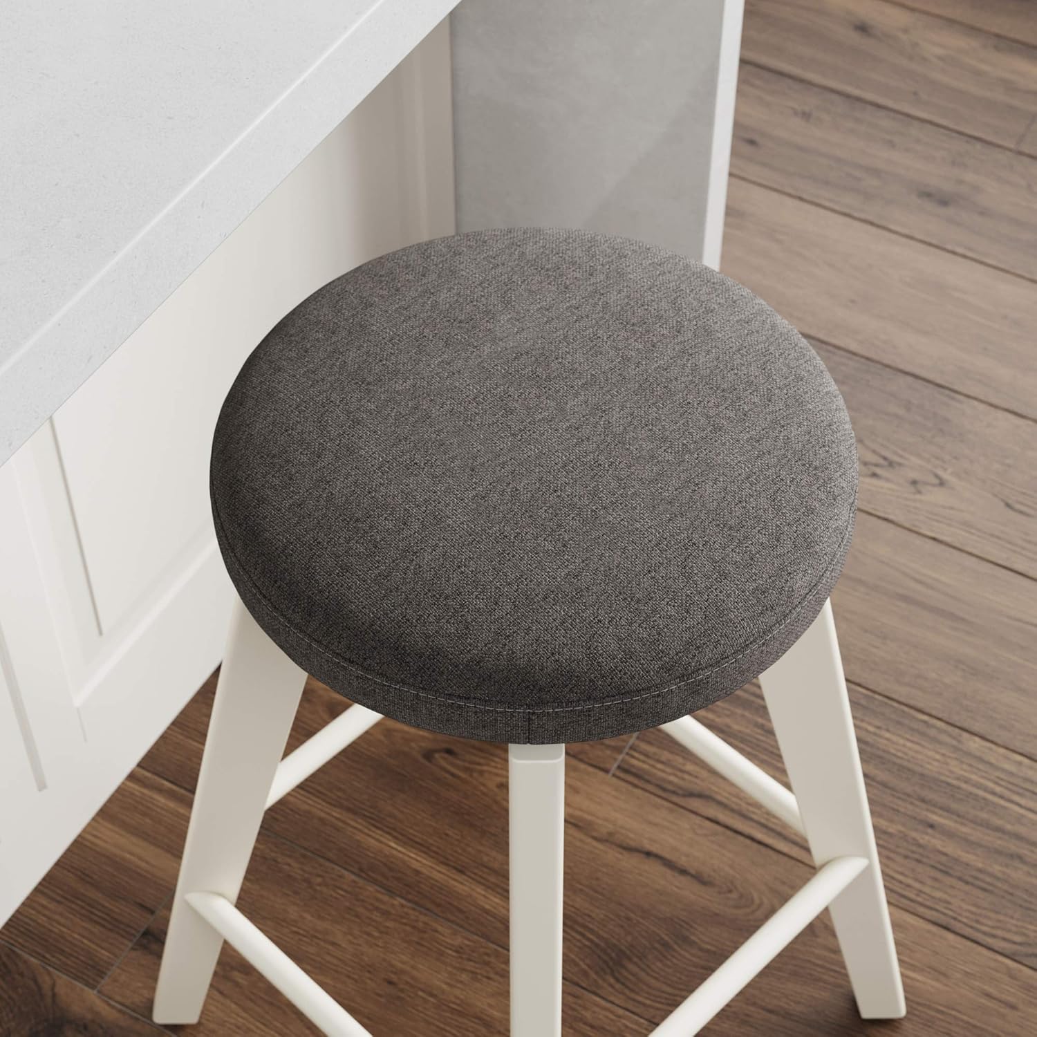 Product Deal Nathan James Amalia Backless Kitchen Counter Height Bar Stool, Solid Wood with 360 Swivel Seat Dark Gray/White Best Deal Cheap 🛒 Nathan James Amalia Backless Kitchen Counter Height Bar Stool, Solid Wood with 360 Swivel Seat Dark Gray/White