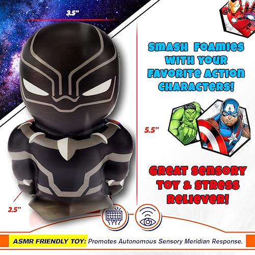 Miniatura 3 de JA-RU Marvel Avengers - Pelota grande de espuma antiestrés de 5.5 pulgadas (1 superhéroe squishies) Iron Man, Capitán América, Hulk, juguete de