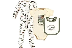 Unisex BabyCotton Sleep and Play, Bodysuit and Bandana Bib Set: A Cozy...