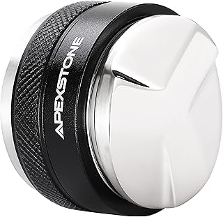 53mm Coffee Distributor & Tamper, Apexstone 53mm Coffee Distributor & Hand Tamper, Dual Head Coffee Leveler for 54mm Breville Portafilter, Adjustable Depth