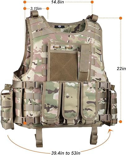 Miniatura 17 de Tactical Vest Airsoft Painball Vest Outdoor Equipment for Men
