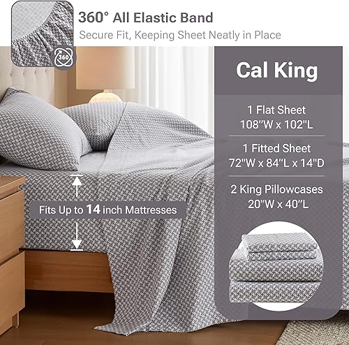 Vista 60 de True North by Sleep Philosophy - Juego de ropa de cama acogedora de franela 100% algodón, estampado de animales y estrellas, lindo, ultrasuave