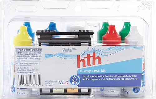 Miniatura 3 de HTH 1273 probador químico de las piscinas del kit de prueba de 6 vías