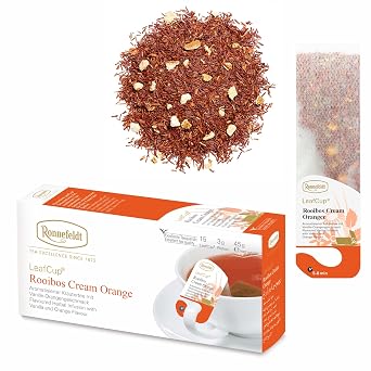 Ronnefeldt LeafCup Rooibos Cream Orange, Herbal Tea Infusion, 15 Ct