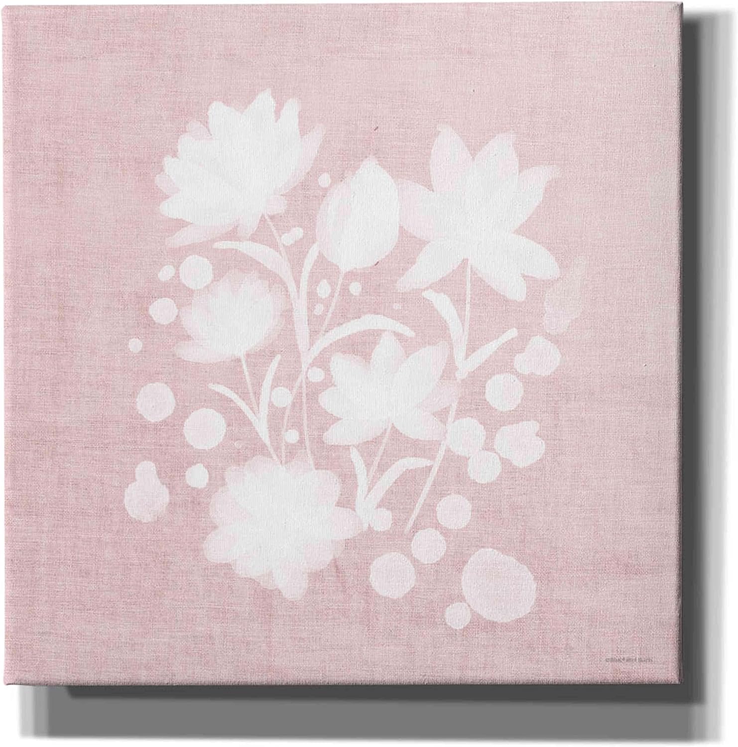 Epic Graffiti 'Pink Flower Bunch I' by Bluebird Barn, Canvas Wall Art, 37"x37"