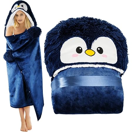 Flamingo Wearable Hooded Blanket for Adults Fuzzy Iceland