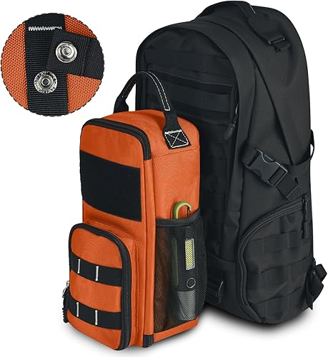 Miniatura 6 de LAKE OF FIRE Bolsa de herramientas pequeña para hombres con múltiples bolsillos, organizador de bolsa de herramientas resistente impermeable con