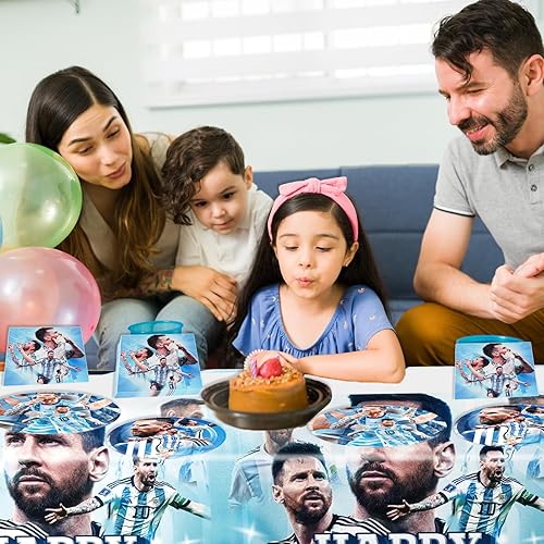 Miniatura 3 de 41pcs Soccer Star Birthday Decorations Tableware Set for 20 Guests, HD Soccer Star Party Decorations for Birthday Party Includes 20 Soccer Star