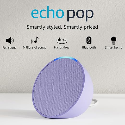 Amazon Echo Pop Smart Speaker Purple