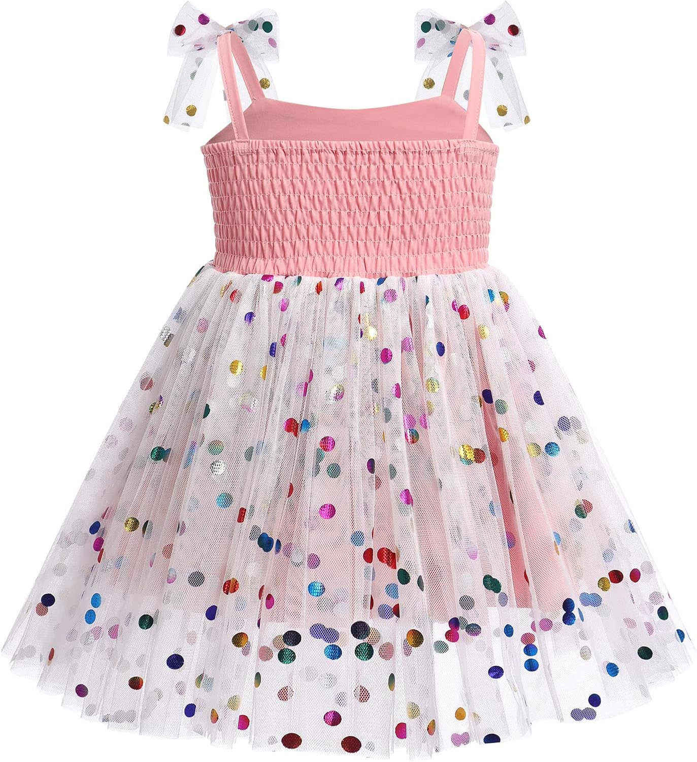 IBTOM CASTLE Toddler Baby Girl Birthday Dress Floral Sequin Tulle Tutu Dresses for Pageant Party Cake Smash Photoshoot - Image 4