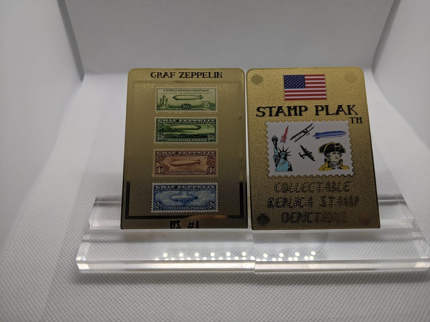 GRAF Zeppelin – US #1 - Scott C18 C13 C14 C15 - with Stand