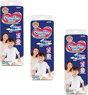 Pants XXL Size, Extra Absorb Diapers- XXL, Pack of 3, (22 x 3 = 66 Pcs)