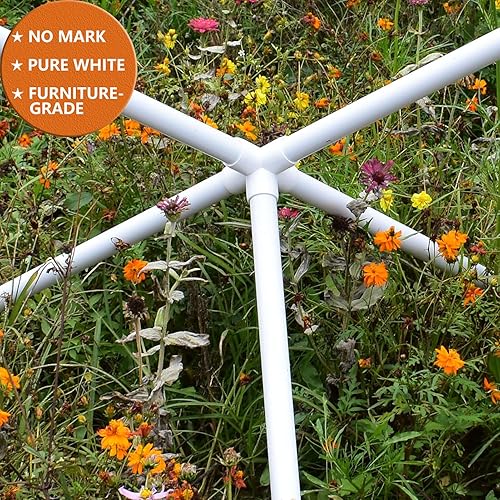 Miniatura 3 de letsFix Accesorios de PVC de 1-14 pulgadas, 5 vías (paquete de 4), conector de tubería de PVC de grado de muebles de 1-14 pulgadas, codo de PVC de