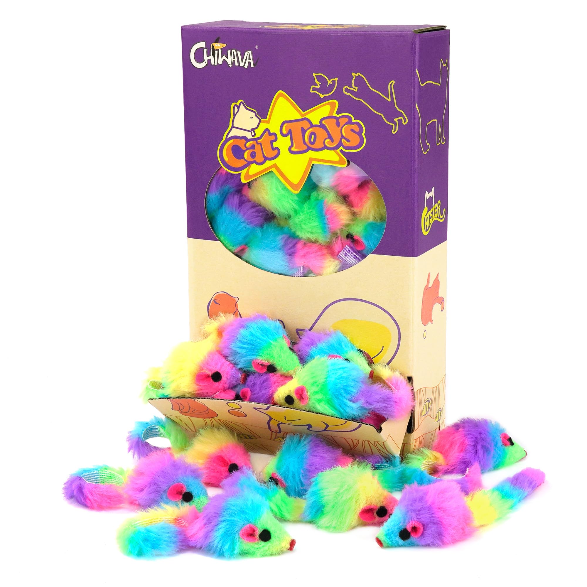 CHIWAVA 36PCS 1.8" Rainbow Color